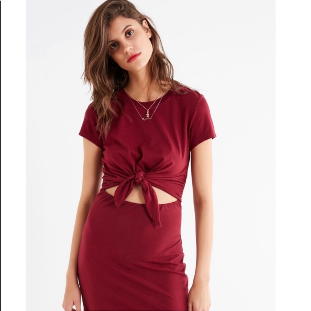 UO Tie-Front T-Shirt Dress